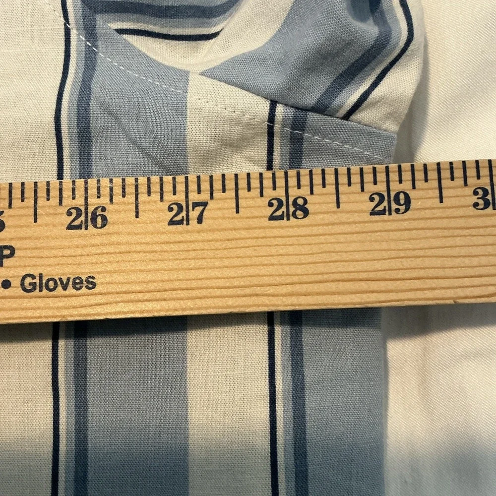 Gap Mens Size 2XL Blue Striped Nautical‎ Cabana Camp Button Shirt